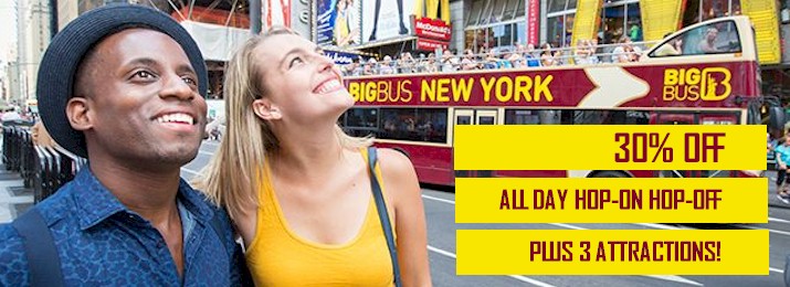Big Bus 1-Day Tour + 3 Attractions. Save 30%
