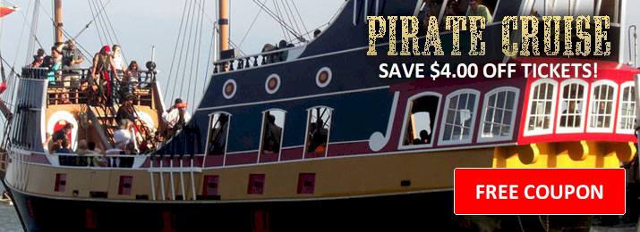 Black Raven Pirate Ship Treasure Hunt Cruise. Save $4.00