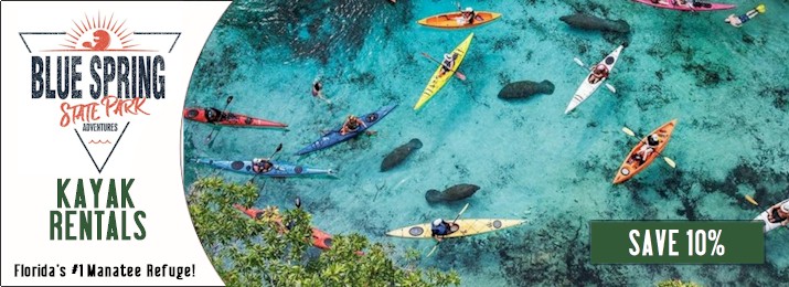 Blue Spring State Park Kayak, Canoe and Paddleboard Rentals. Save 10%