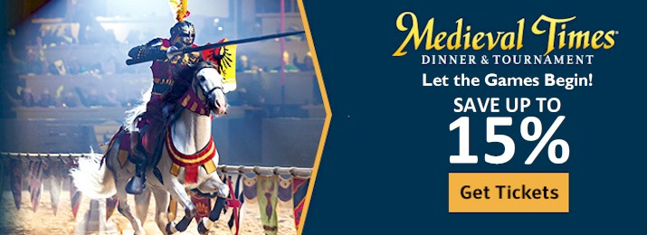 Save 15% Off Medieval Times Dinner Show and Tournament