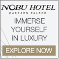 Nobu free hotel discounts for the Caesars Palace Hotel Casino Atlantic City