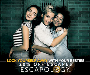Escapologie Escape Games. Économisez 20 % avec des codes de réduction gratuits adaptés aux mobiles