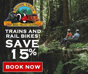 Skunk Train and Railbikes SAVE 15%