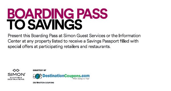 Simon Premium Outlets - Free Coupon Book Worth Thousands of Dollars