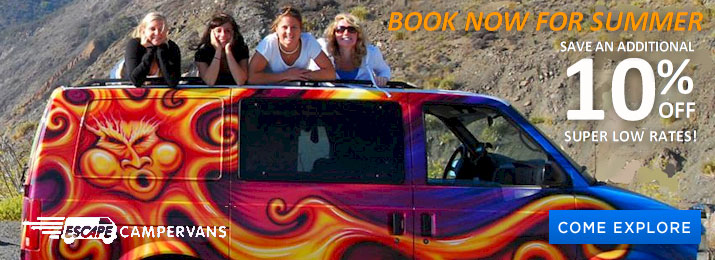 Escape Campervan Rentals Coupon Codes Save an Additional 10
