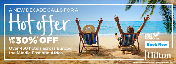 Hilton Hotel Discount Coupons. Save up to 30% Off Europe, USA and Worldwide