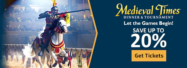 Save 20% Off Medieval Times Dinner Show and Tournament