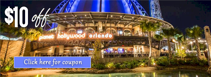 Dining Discounts for Planet Hollywood in Orlando! Save with FREE travel discount coupons from DestinationCoupons.com!