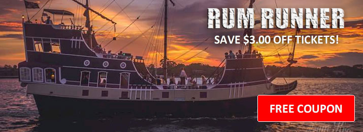 Free Coupons for Rum Runners Adult Cruise on the Black Raven Pirate Ship