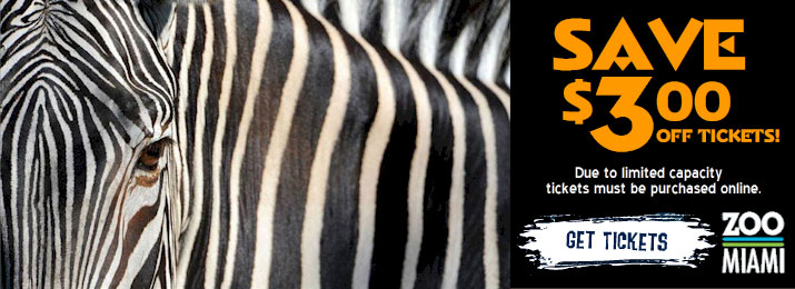 Zoo Miami Discount Tickets. Save $3.00 Each Ticket