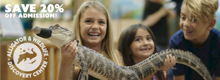 Alligator & Wildlife Discovery Center. Save 20%