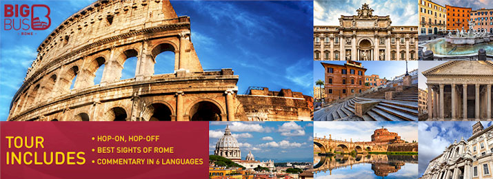 Big Bus Hop-on Hop-off Sightseeing Tour Rome. Save up to 10%