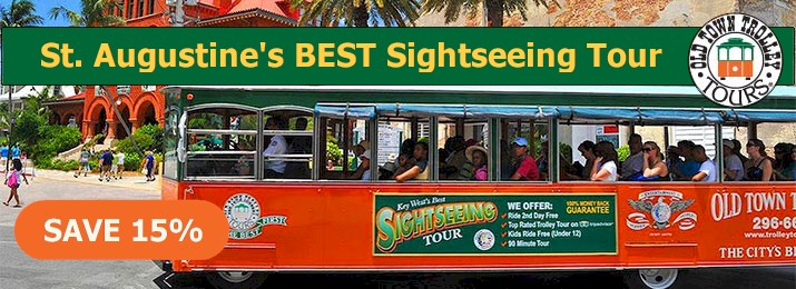 Old Town Trolley St. Augustine. Up to 15%