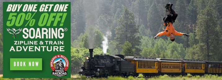 Soaring Tree Top and Durango Train Adventure. Buy One, Get One 50% Off. Buy from official website.