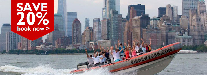 Click here for online discounts for New York Speedboat Tour