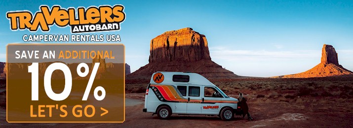 Save an Additional 10% Off Travellers Autobarn Campervans USA