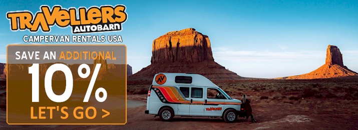 Travellers Autobarn USA Campervan Rentals. 10% Off Coupon Code