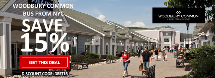 Woodbury Common Premium Outlets Bus from New York. Save 20%