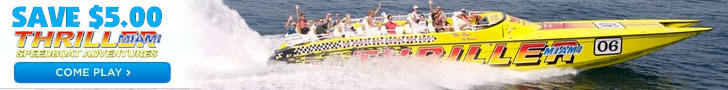 Thriller Miami Speedboat Adventure. Save $5.00